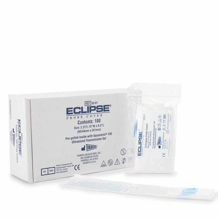 Eclipse Ultrasound Probe Cover 1-3/4x9-1/2 In. Polyisoprene For use with Ultrasound Endocavity Probe, 100PK 38-01
